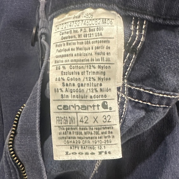 Carhartt FR Dark Blue and Black Pants Set of 3 42x32 - Picture 14 of 14